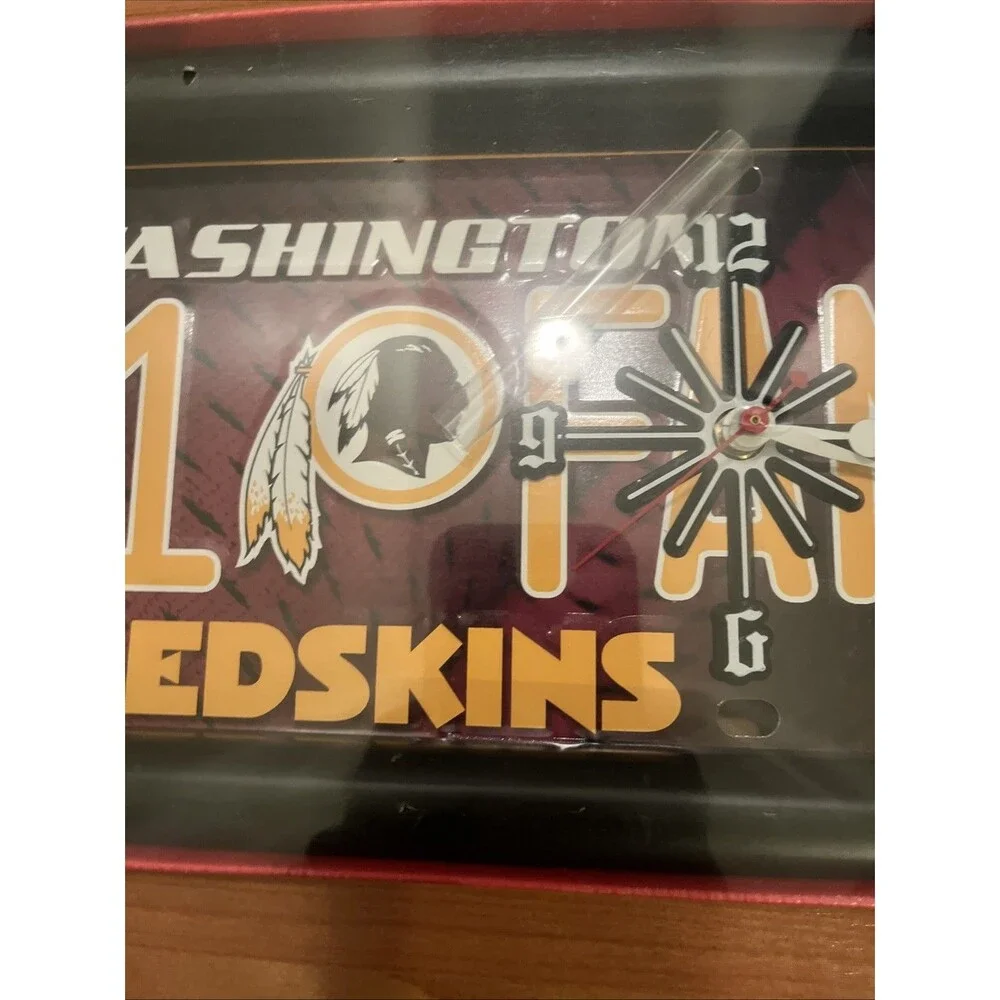 Vintage Washington Redskins #1 Fan Rectangular Quartz Wall Clock Football